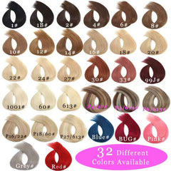 【12A Tape in Dark Color】12-26inch 100% Virgin Hair in 13 Dark Colors, 50grams Straight