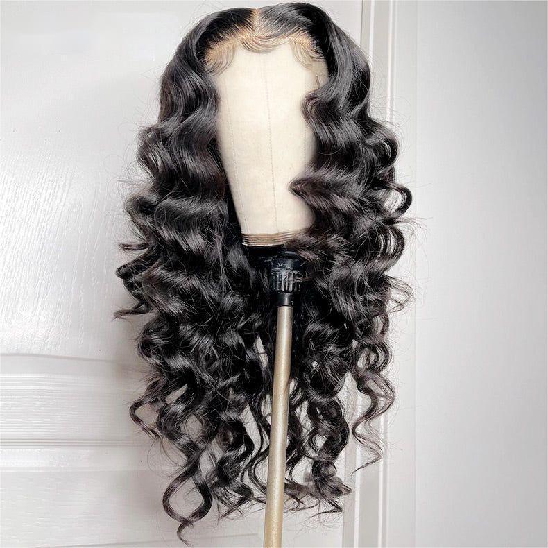 【13X4 Lace Frontal Wig】200% Density, Pre-plucked with Baby Hair, Swiss Lace, Loose Wave