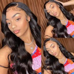 【13X4 Lace Frontal Wig】200% Density, Pre-plucked with Baby Hair, Swiss Lace, Loose Wave