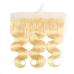 【613 Blonde 13X4 Lace Frontal】8-20 inch 100% Virgin Hair, Pre-plucked with Baby Hair, Free Part, Body Wave