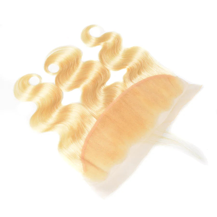 【613 Blonde 13X4 Lace Frontal】8-20 inch 100% Virgin Hair, Pre-plucked with Baby Hair, Free Part, Body Wave