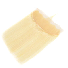 【613 Blonde 13X4 Lace Frontal】8-20 inch 100% Virgin Hair, Pre-plucked with Baby Hair, Free Part, Straight