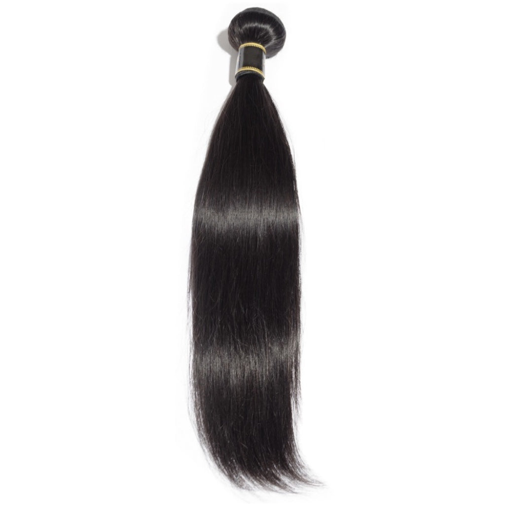 10-30inch Straight 100% Virgin Human Hair Bundle #1B black