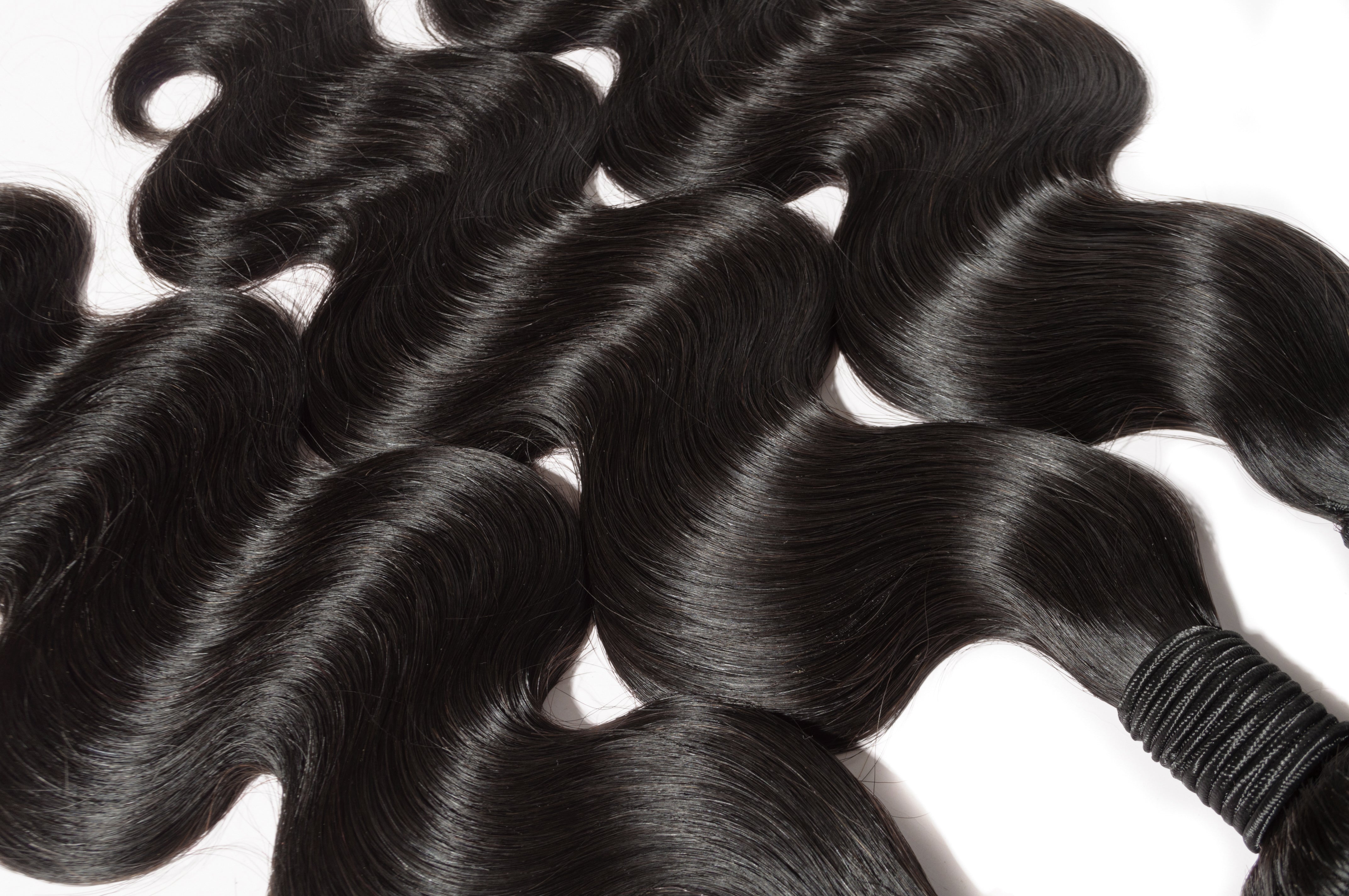 10-30inch Kinky Body Wave 100% Virgin Human Hair Bundle #1B black