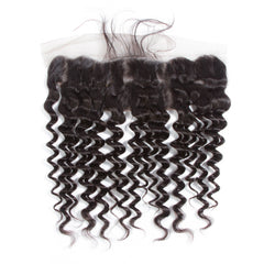 【13X4 Lace Frontal】10-20 inch 100% Virgin Hair, Pre-plucked with Baby Hair, Free Part, Deep Wave