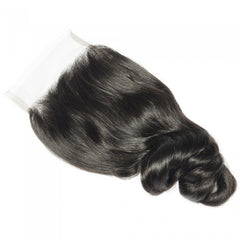 【4X4 Lace Closure】10-20 inch 100% Virgin Hair, Pre-plucked with Baby Hair, Free Part, Loose Wave