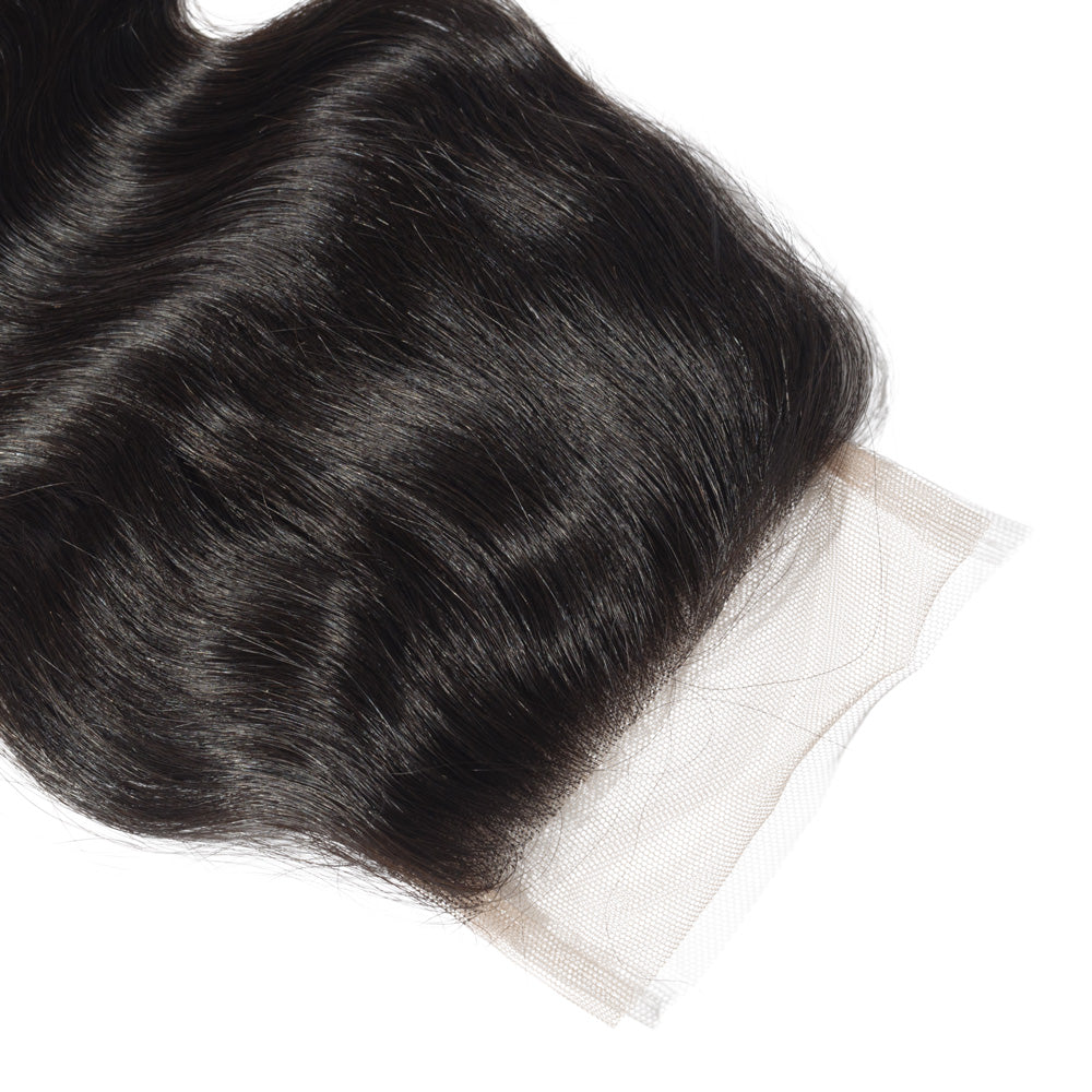 【4X4 Lace Closure】10-20 inch 100% Virgin Hair, Pre-plucked with Baby Hair, Free Part, Body Wave